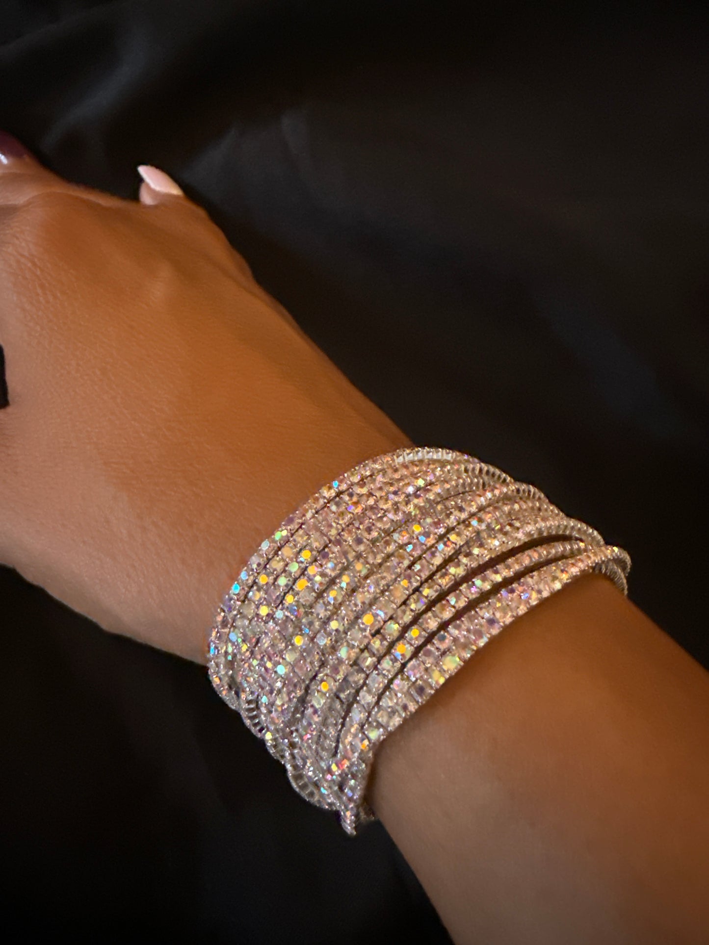 Rhinestone Stretch Bracelet Set