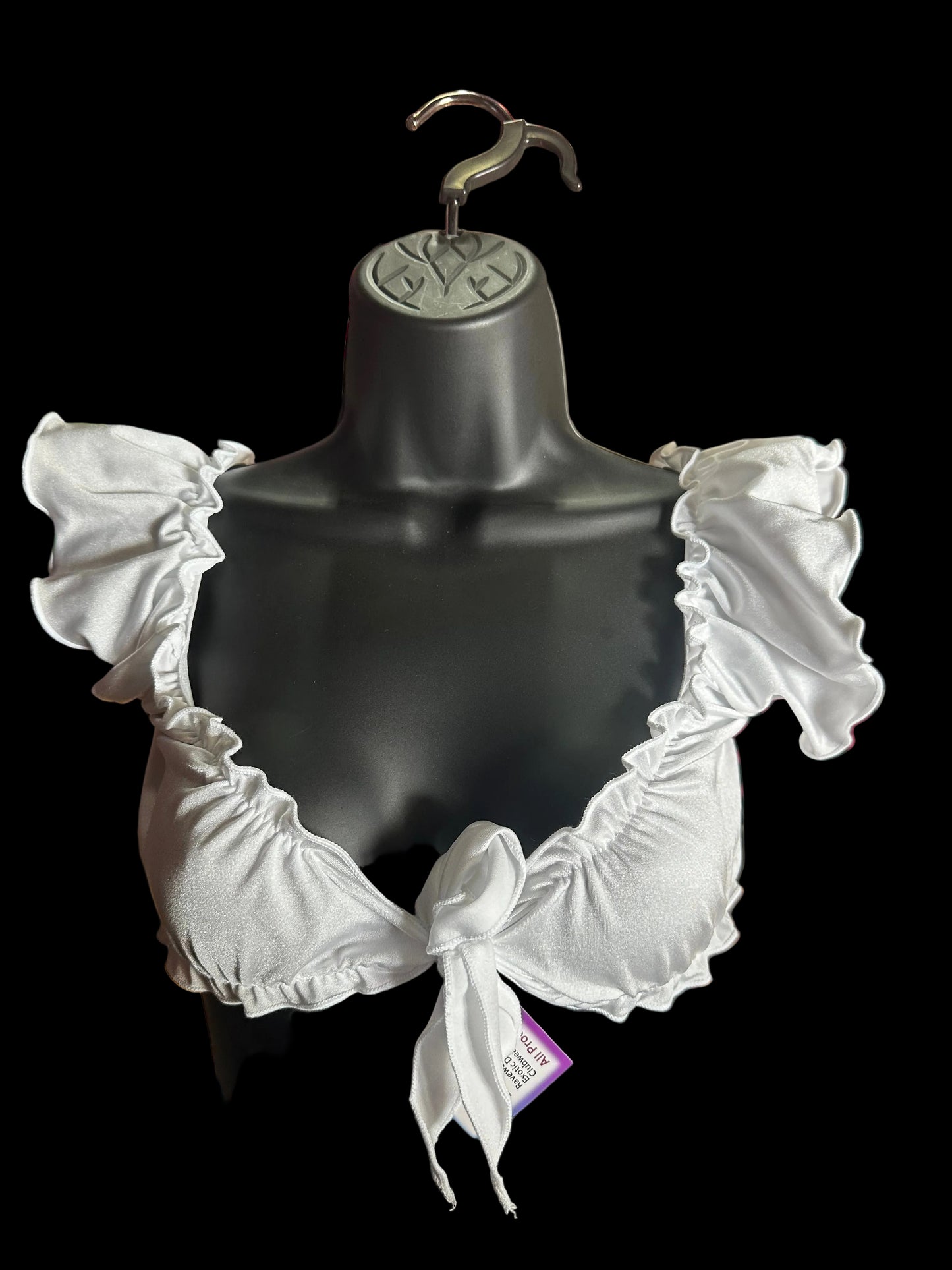 Tie Front Ruffle Crop Top