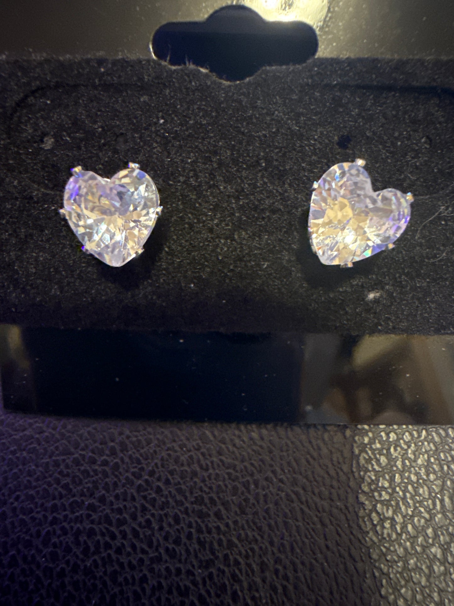 Heart Stone Stud Earring