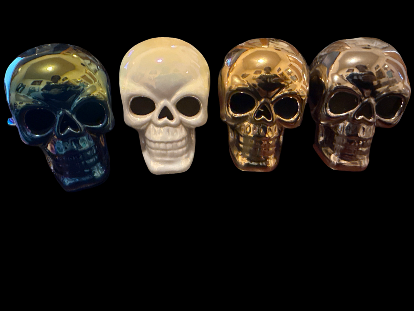 Ceramic Chrome Skull Heads