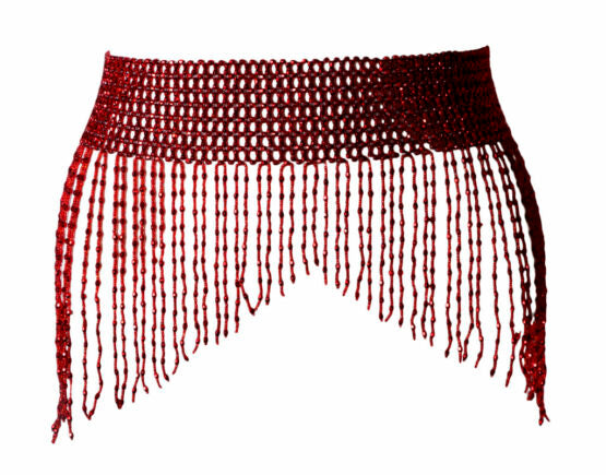 543 Belt Beaded Fringe Skirt