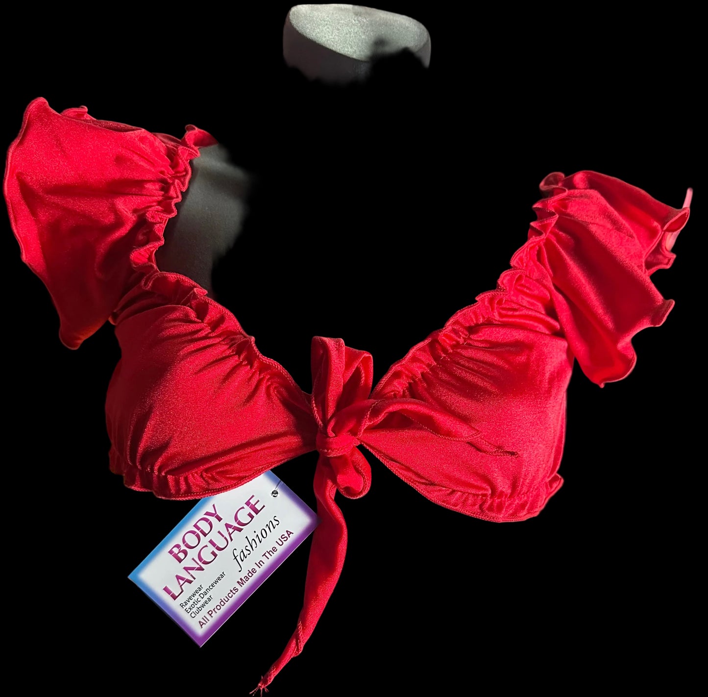 Tie Front Ruffle Crop Top