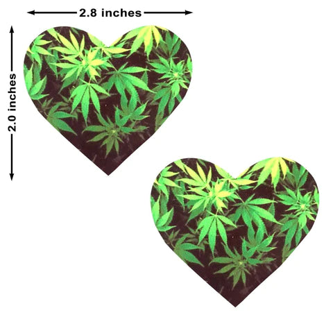 Freaking Awesome Weed I Heart U Nipple Cover Pasties-The Edge OK