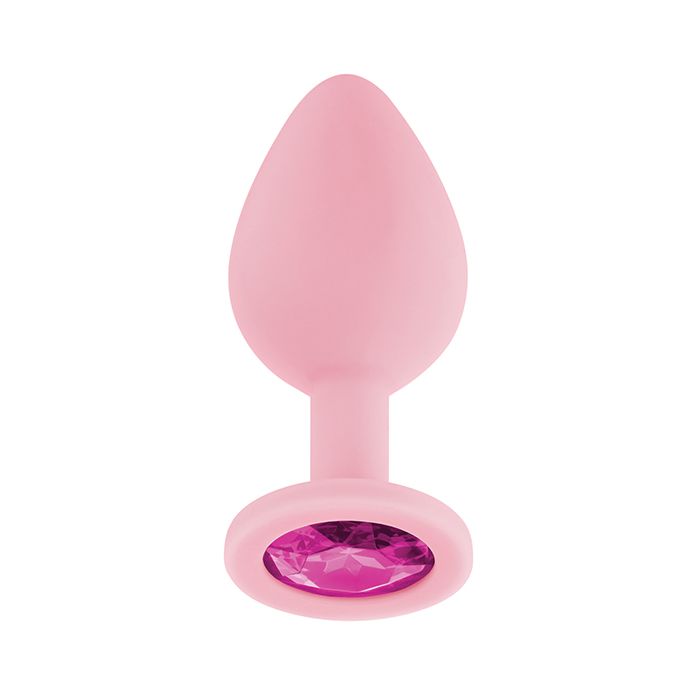 Jeweled Silicone Butt Plug w/Three Stones