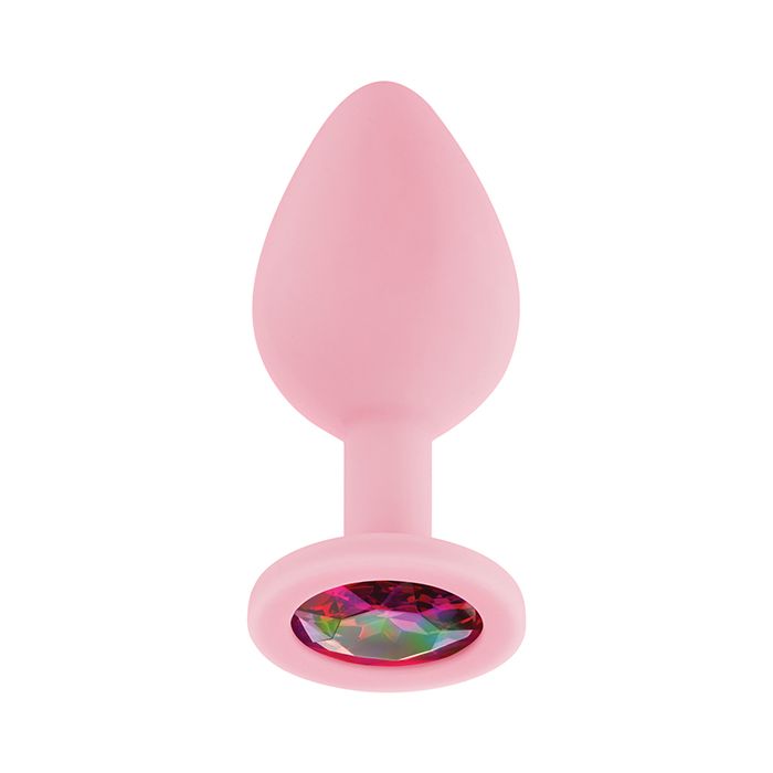 Jeweled Silicone Butt Plug w/Three Stones