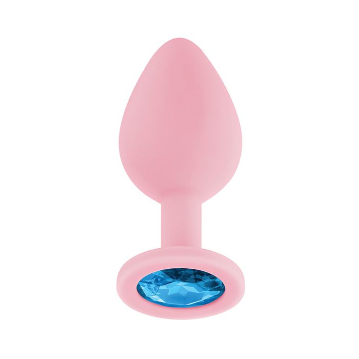 Jeweled Silicone Butt Plug w/Three Stones