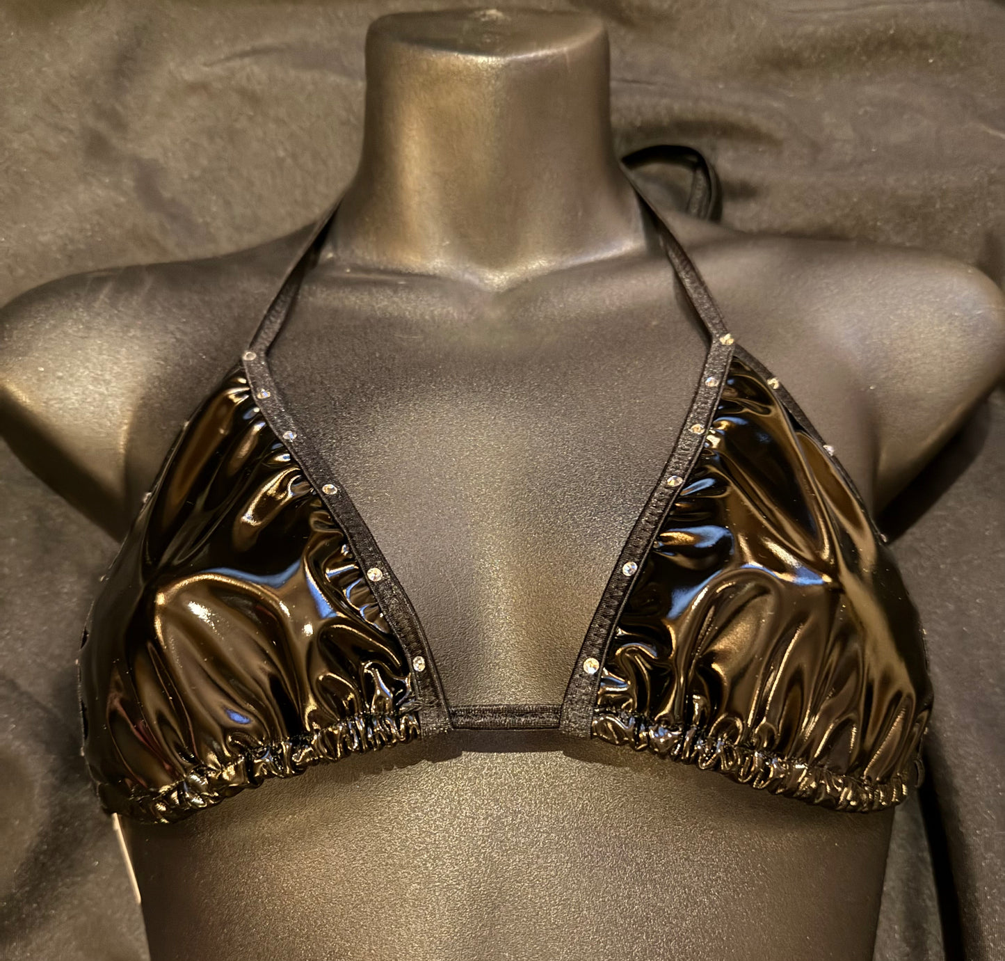 1038MR Rhinestone Triangle Top