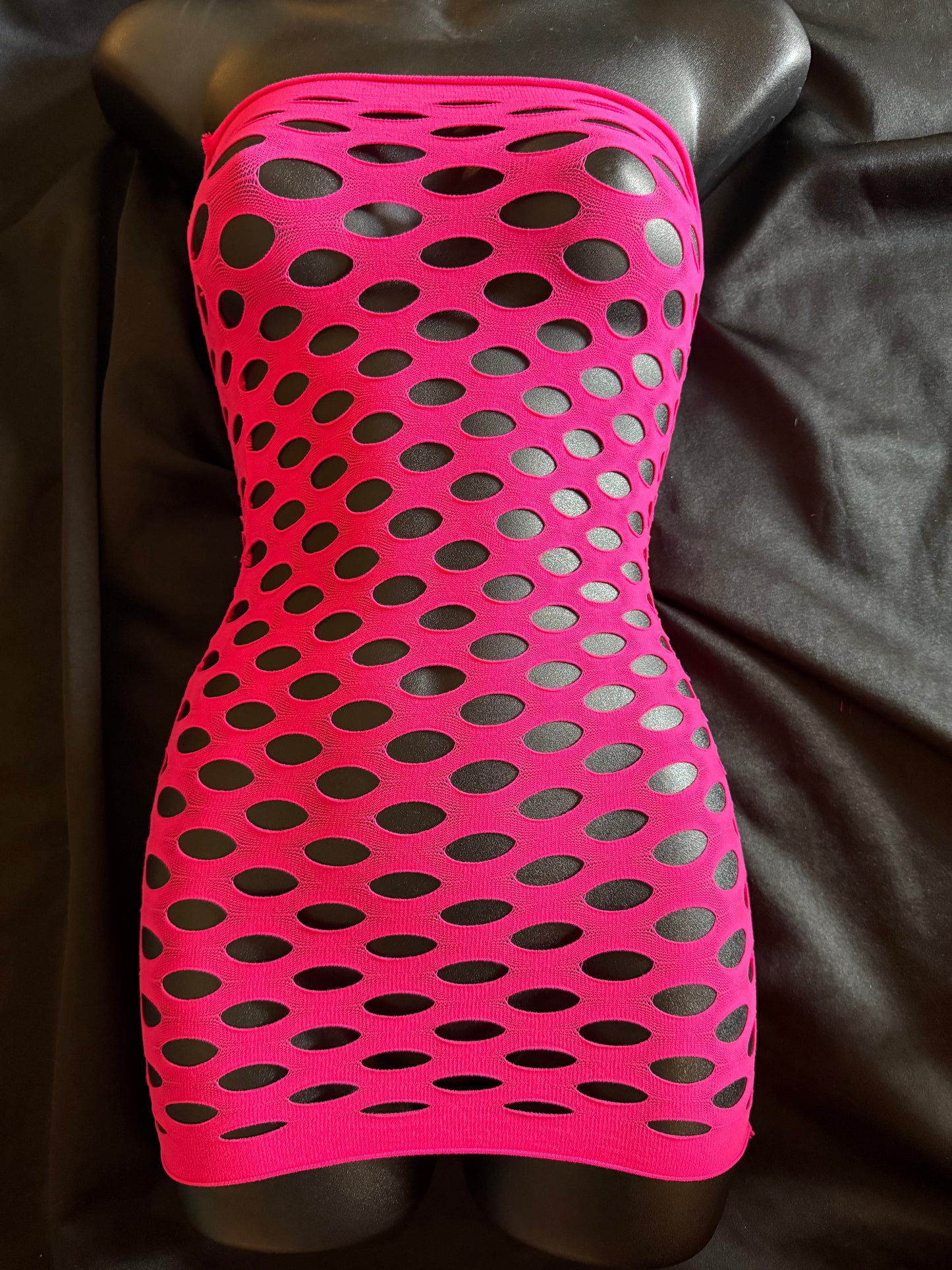 Pothole Fishnet Mesh Lingerie Tube Dress