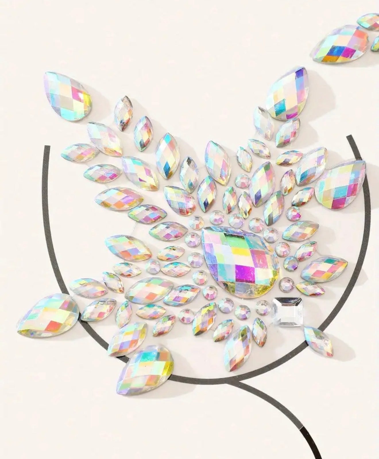 Body / Nipple Cover Jewels - Iridescent color