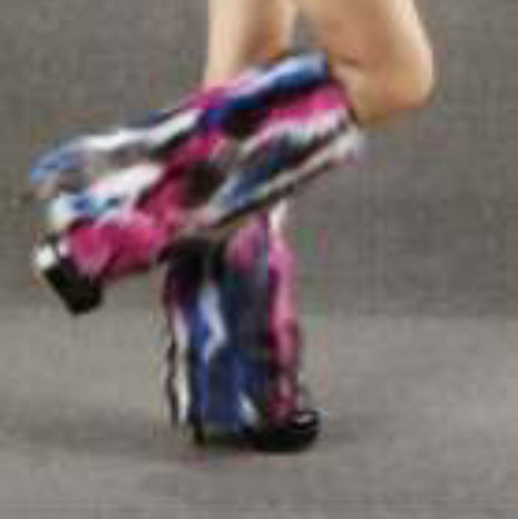 Multi-Color Fluffy Leg Warmer