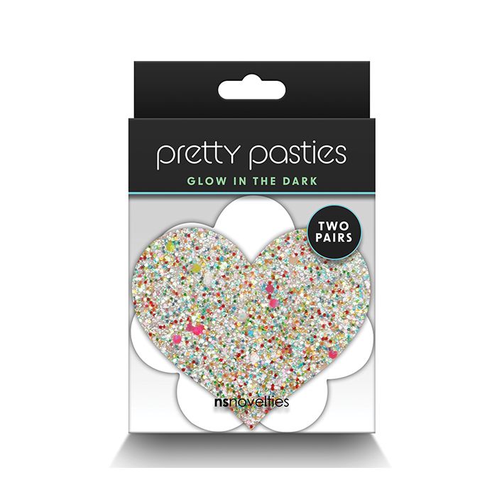 Heart & Flower Glow in the Dark Pasties- 2 Pair