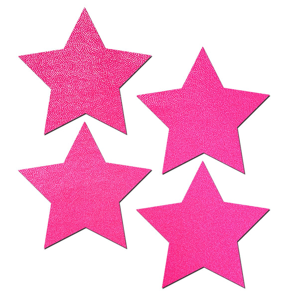 Pastease Petitie: Small Neon Pink Star Pasties-2 pair-The Edge OK