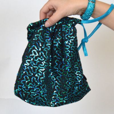 Turquoise Sequin Money Bag-The Edge OK