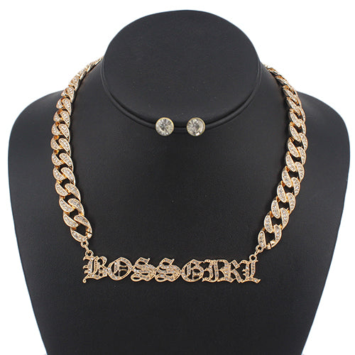 KS5067 Boss Girl Necklace Set-The Edge OK