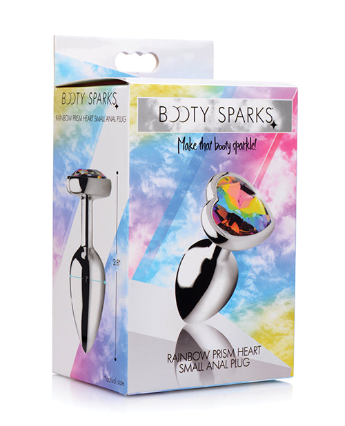 Booty Sparks Rainbow Prism Heart Anal Plug - Small The Edge Exotic Clothing Booty Sparks Rainbow Prism Heart Anal Plug - Small The Edge Exotic Clothing