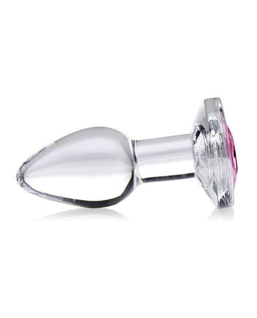 Booty Sparks Pink Gem Glass Anal Plug - Small-The Edge OK