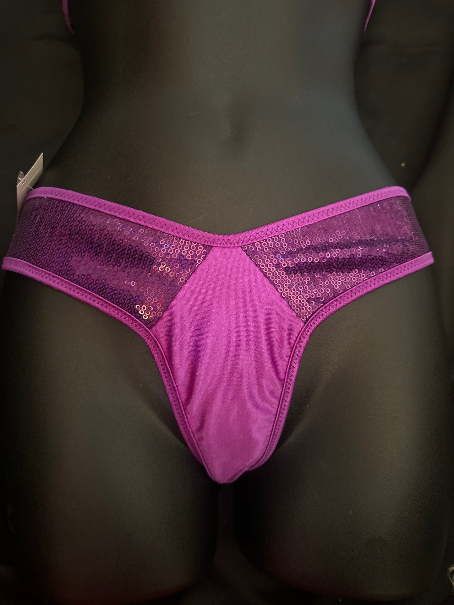 383 Sequin thong shorts-The Edge OK