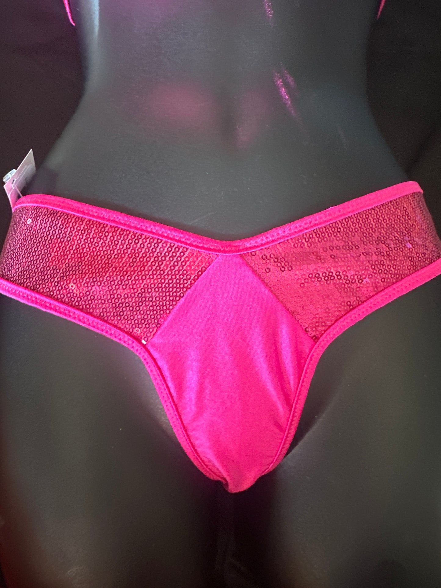 383 Sequin thong shorts-The Edge OK