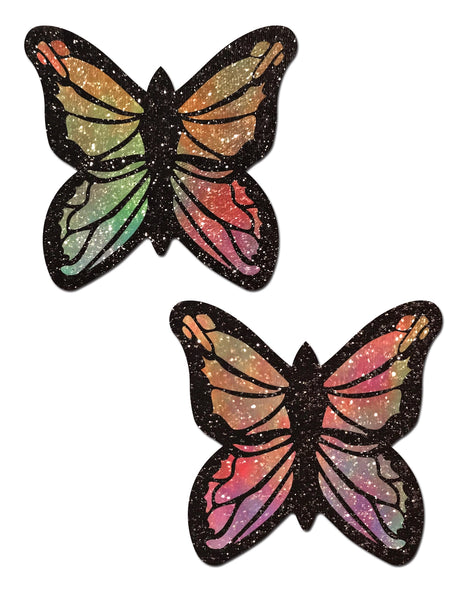 Pastease Monarch: Glitter Rainbow Butterfly Pasties-The Edge OK