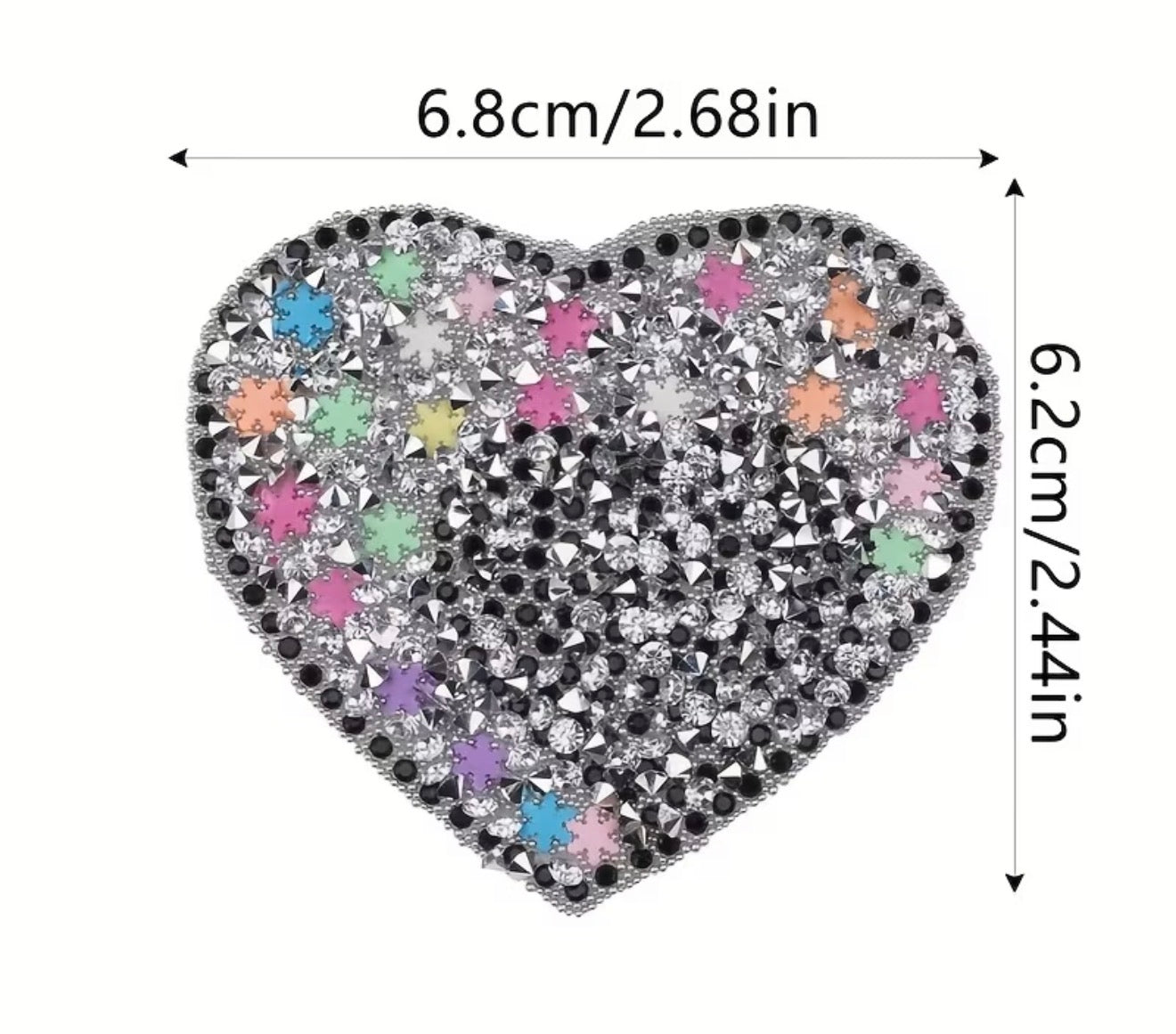 Rhinestone Heart with Neon Stars Pasties