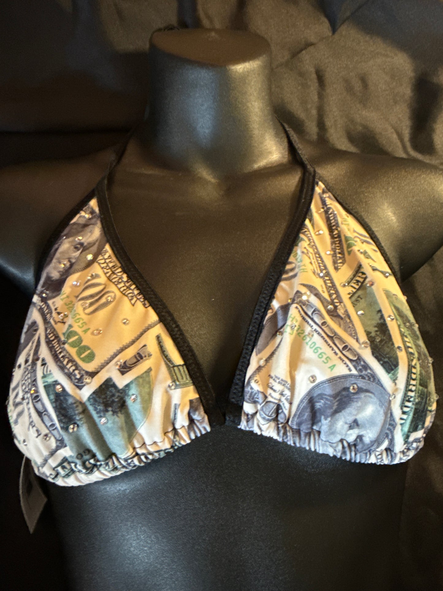 XL Rhinestone Triangle Bikini Top