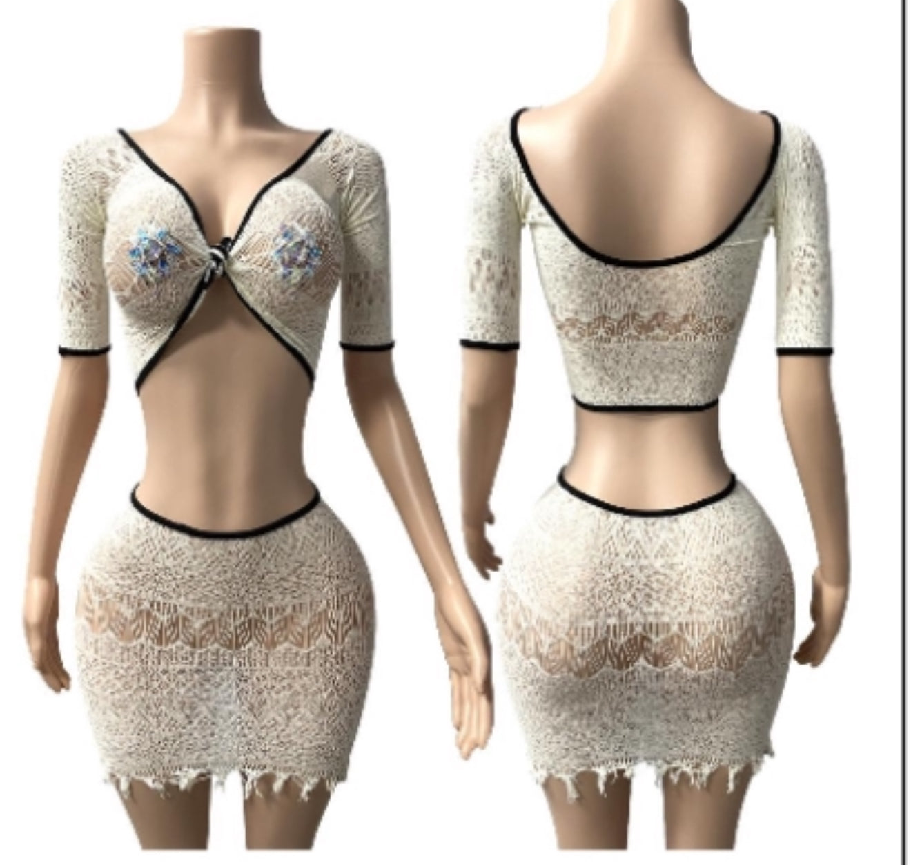 Knit Style Skirt Set