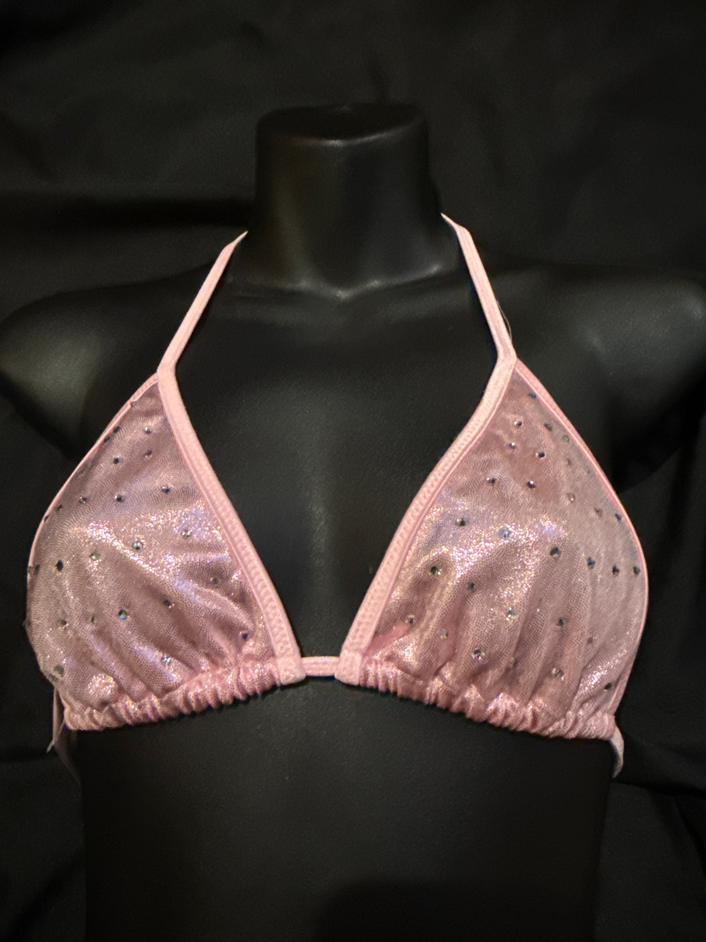 1038MR Rhinestone Triangle Top