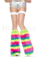 5541 Furry Rainbow Leg Warmers