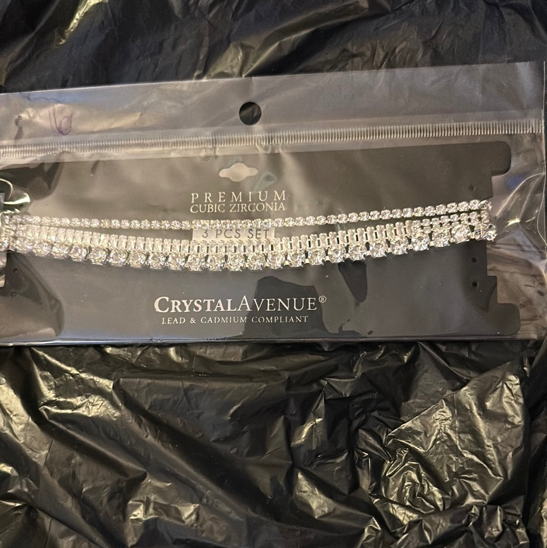 3 Single Row Cubic Zirconia Choker