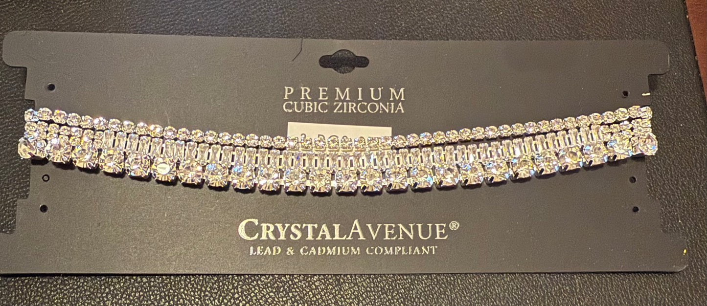 3 Single Row Cubic Zirconia Choker