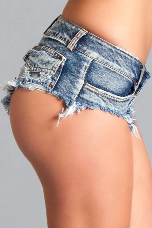 Back Up Denim Booty Shorts