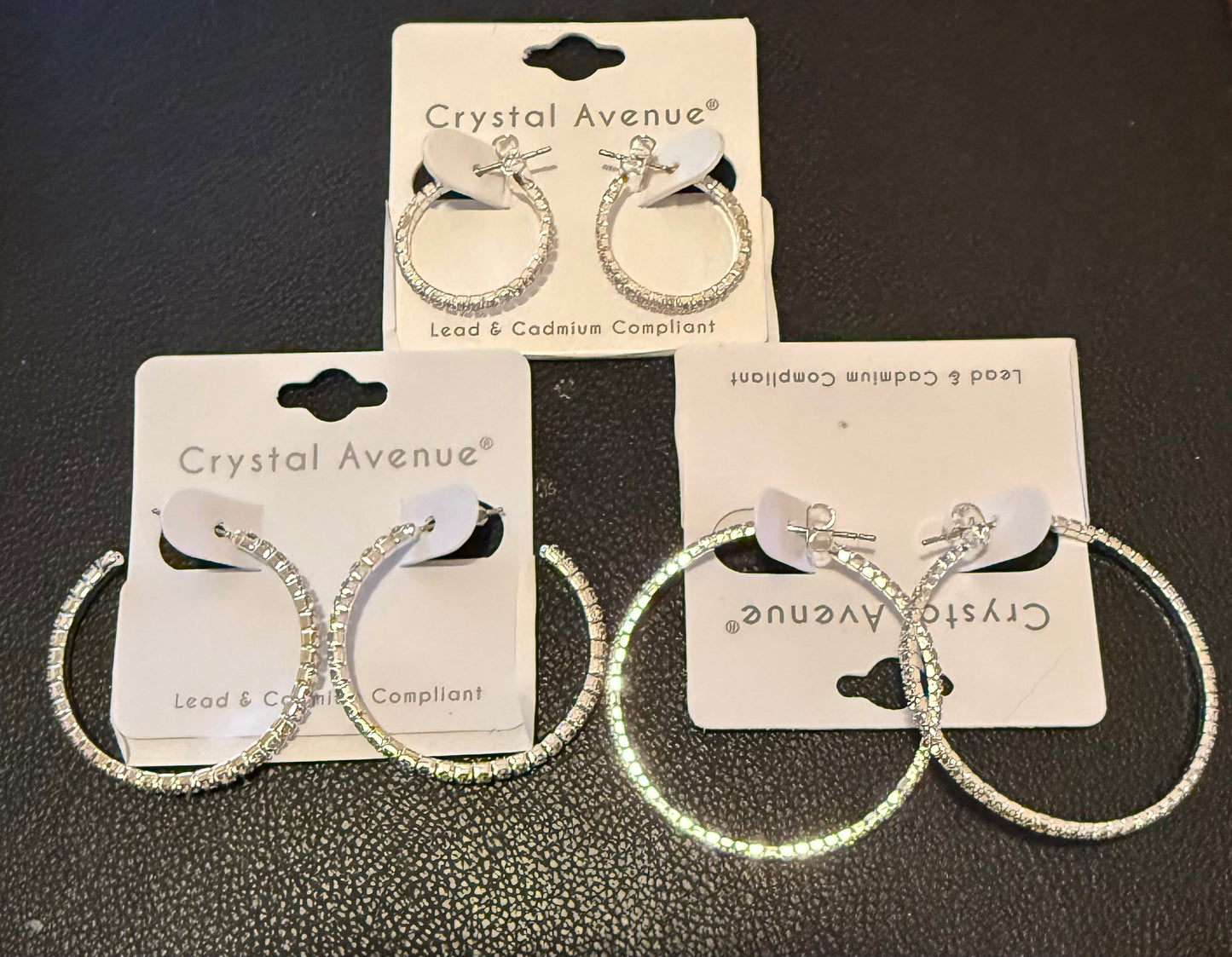 Crystal Avenue Rhinestone Hoop Earrings