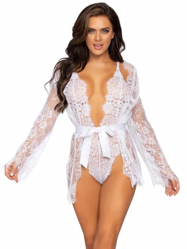 Lace Robe & Lingerie Set