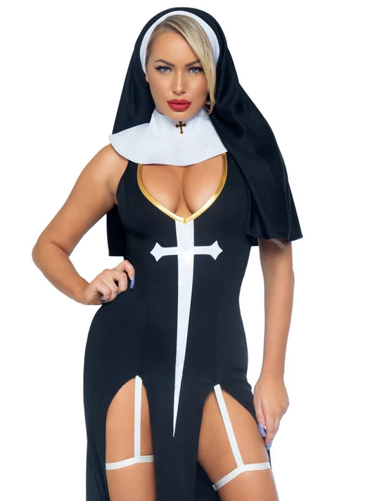 Sultry Sinner -Nun Costume (Size Medium)