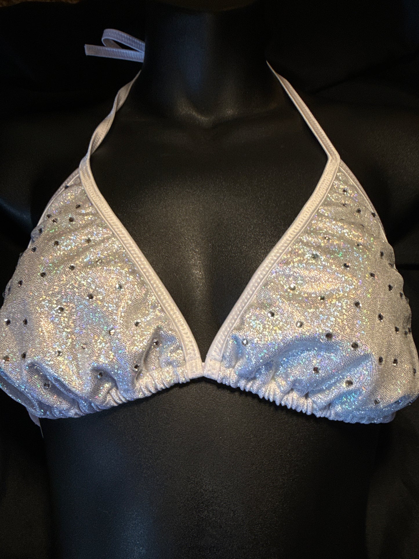 XL Rhinestone Triangle Bikini Top
