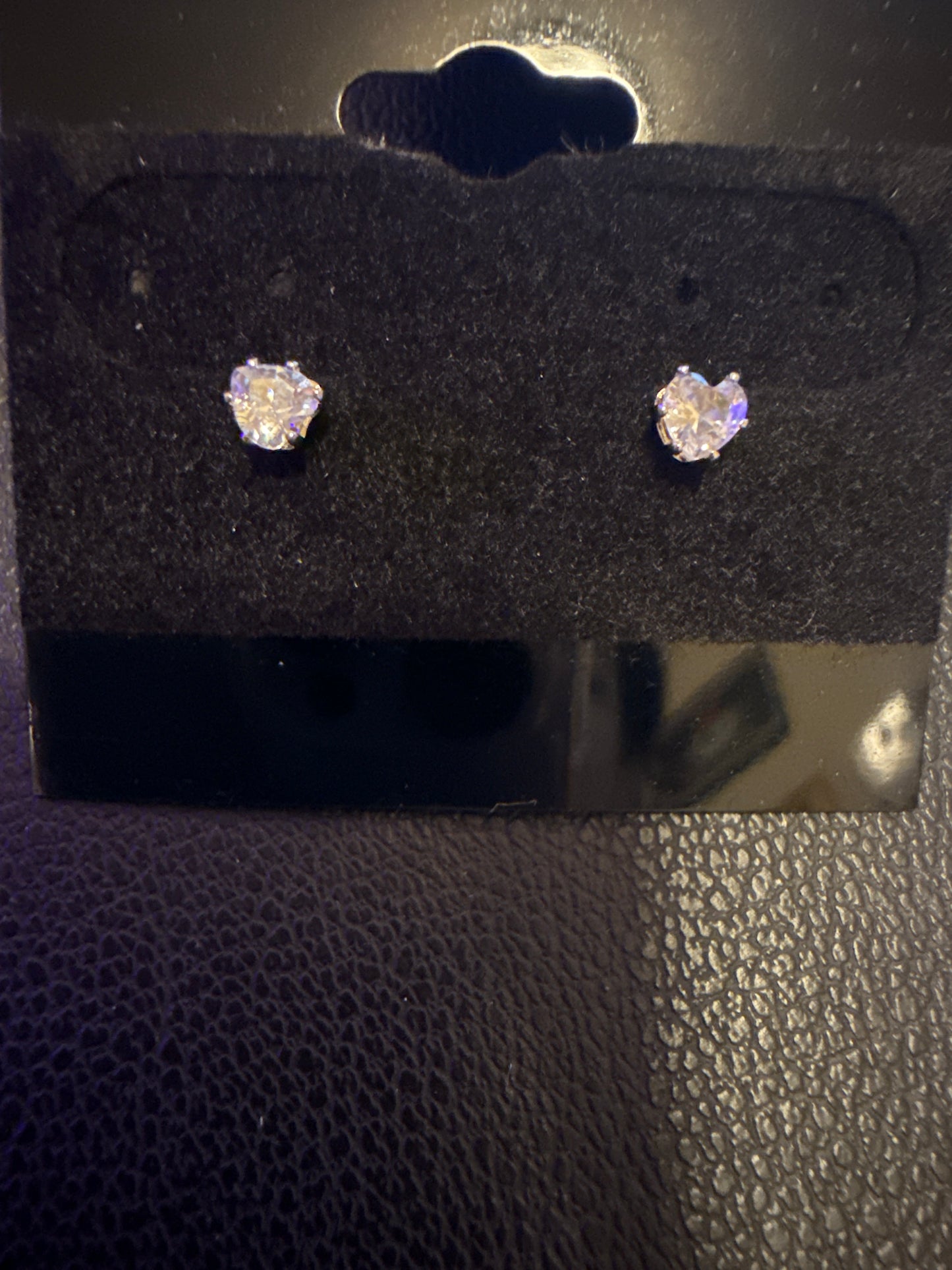 Heart Stone Stud Earring