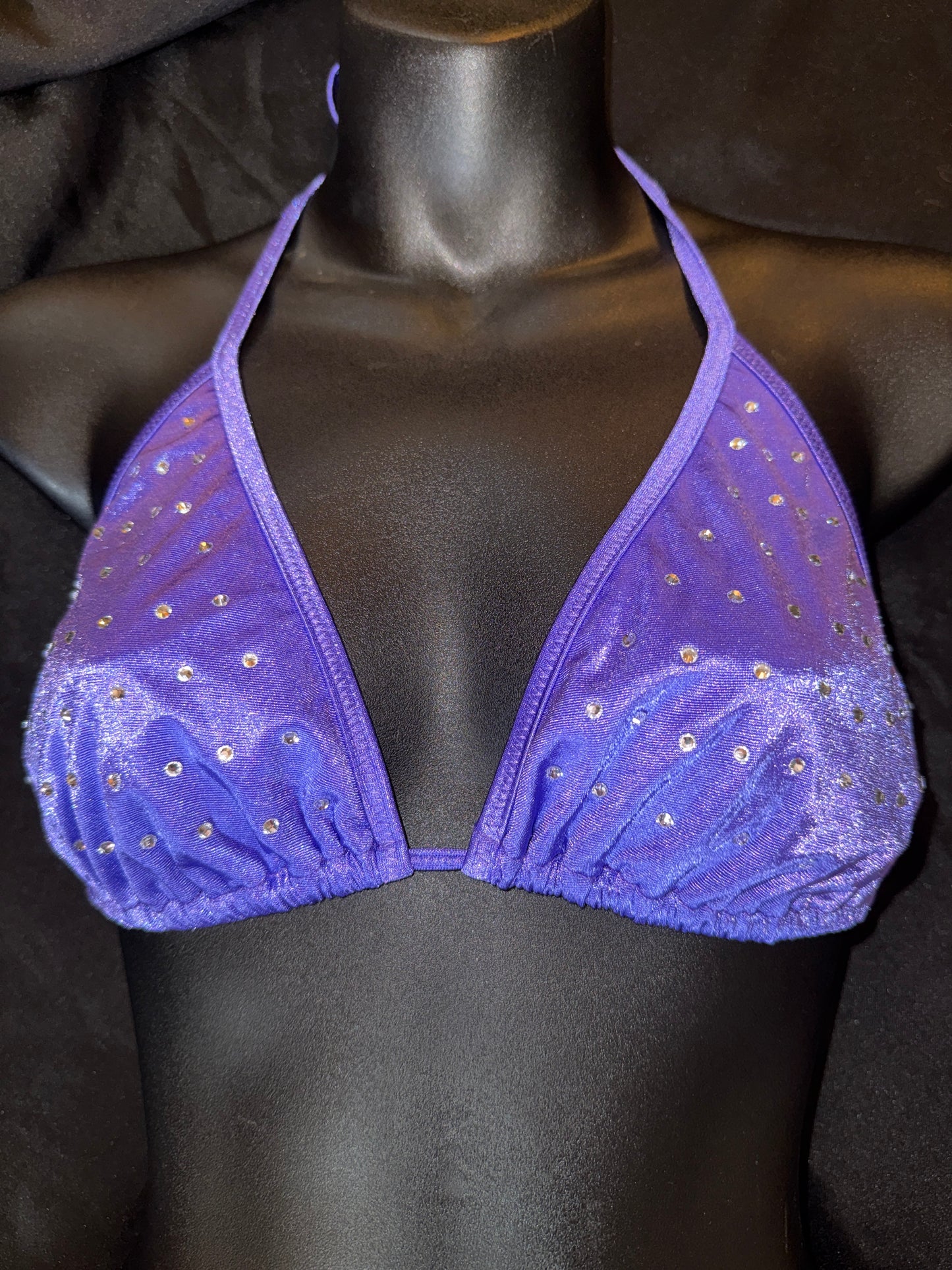 XL Rhinestone Triangle Bikini Top