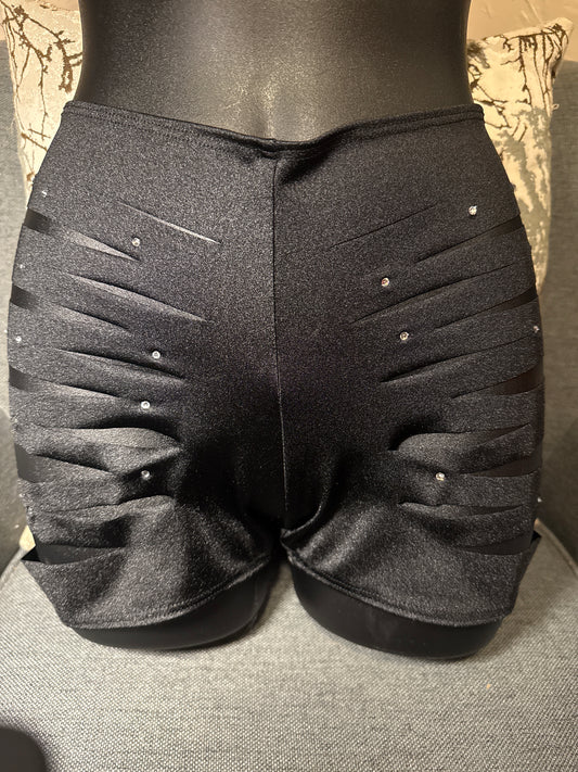 Shred Shorts with Rhinestones