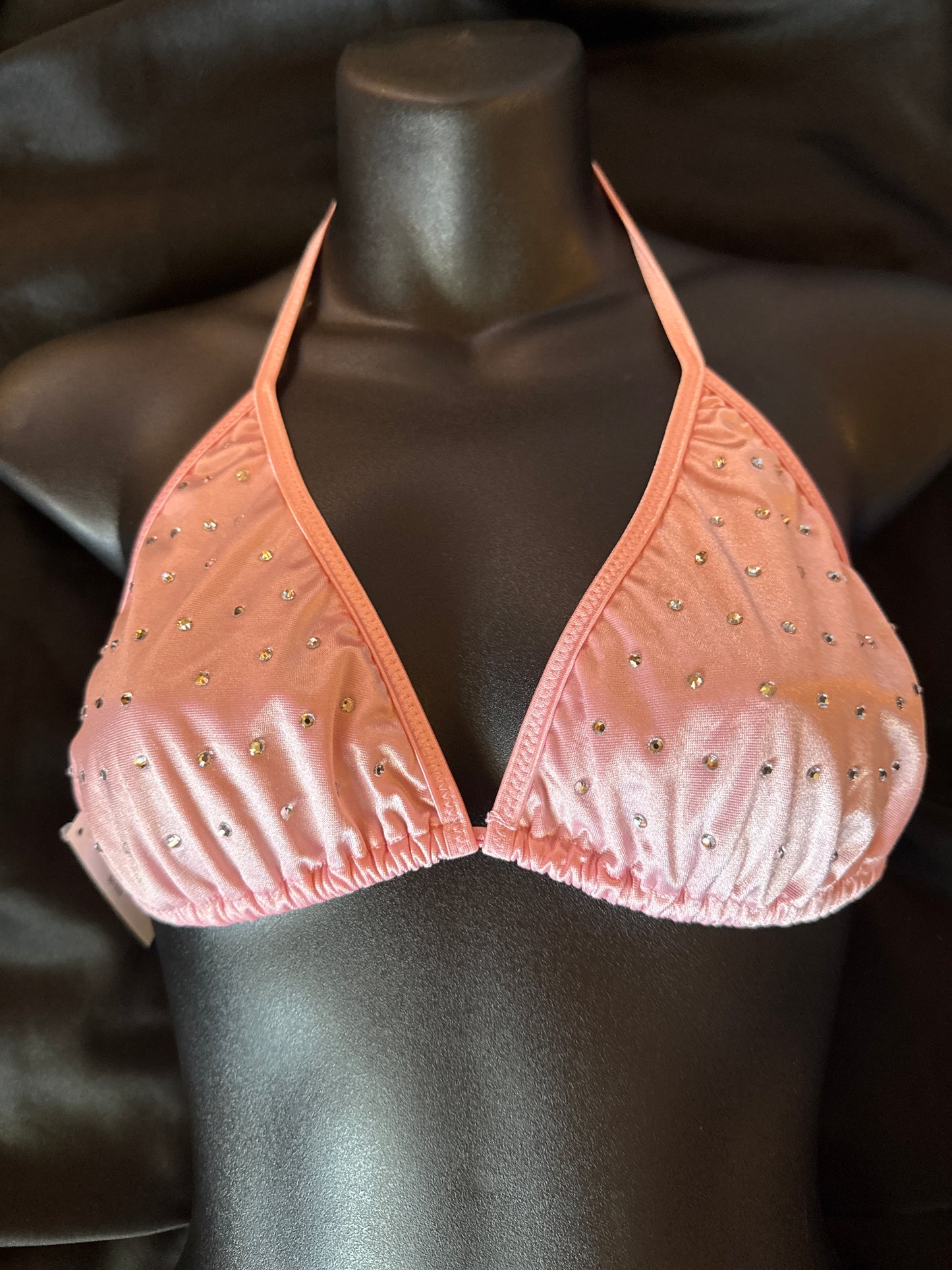 1038XLR XL Rhinestone Triangle Bikini Top