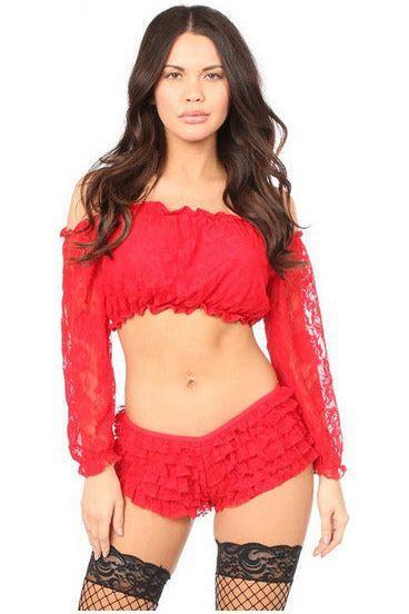 Long Sleeve Lacey Peasant Top