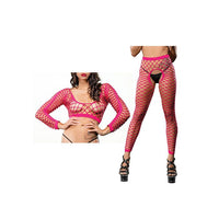 Beverly Hills Naughty Girl All Over Crotchless Legging - Pink-The Edge OK