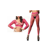 Beverly Hills Naughty Girl All Over Crotchless Legging - Pink-The Edge OK
