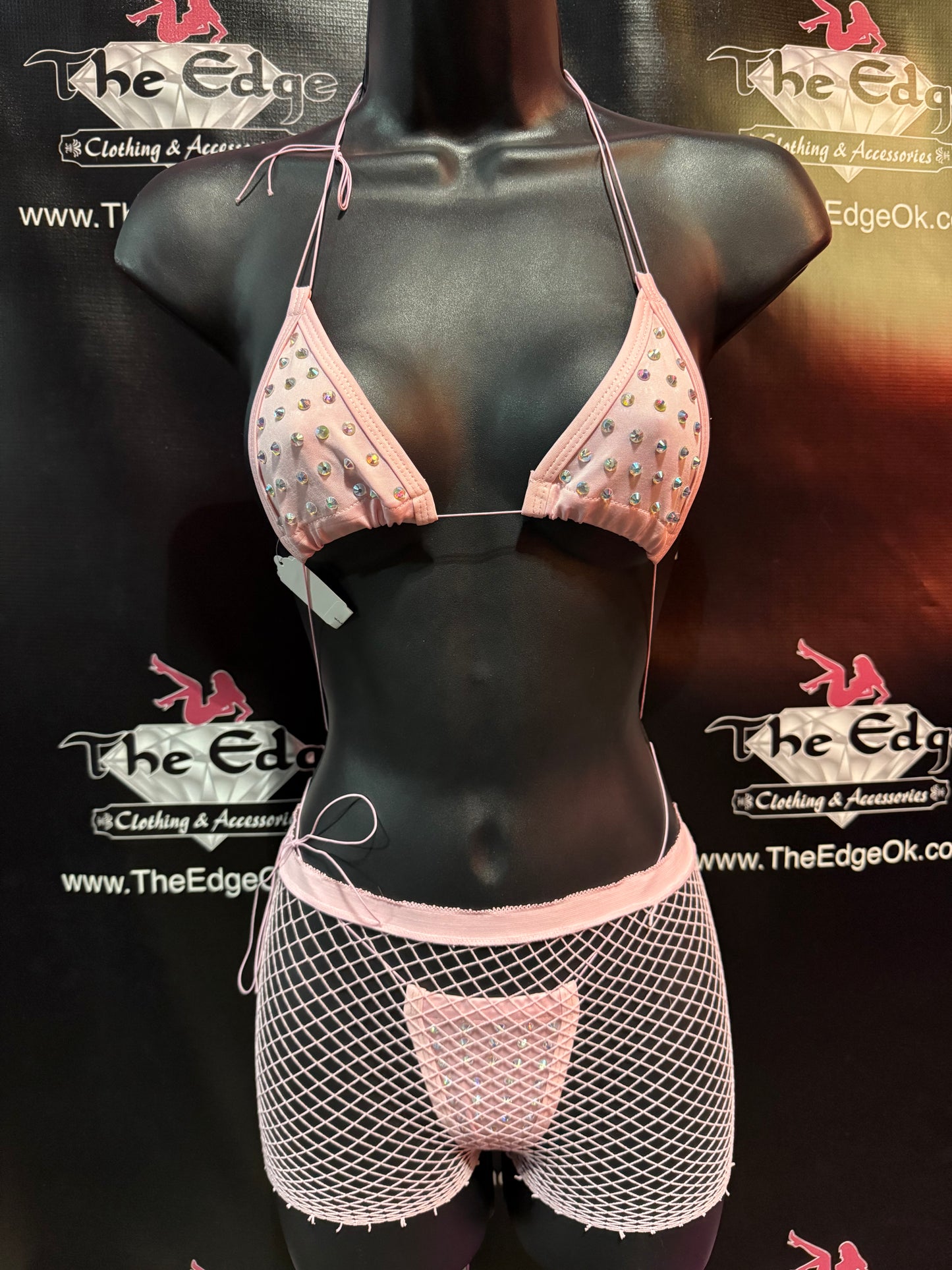 Rhinestone Thong Set