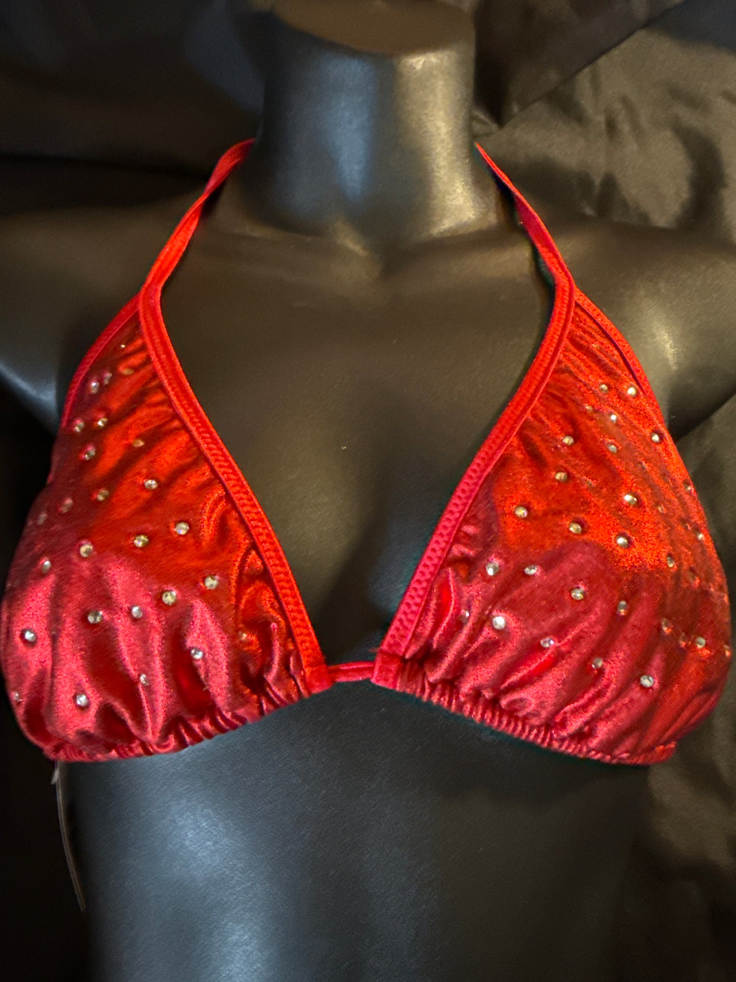 XL Rhinestone Triangle Bikini Top