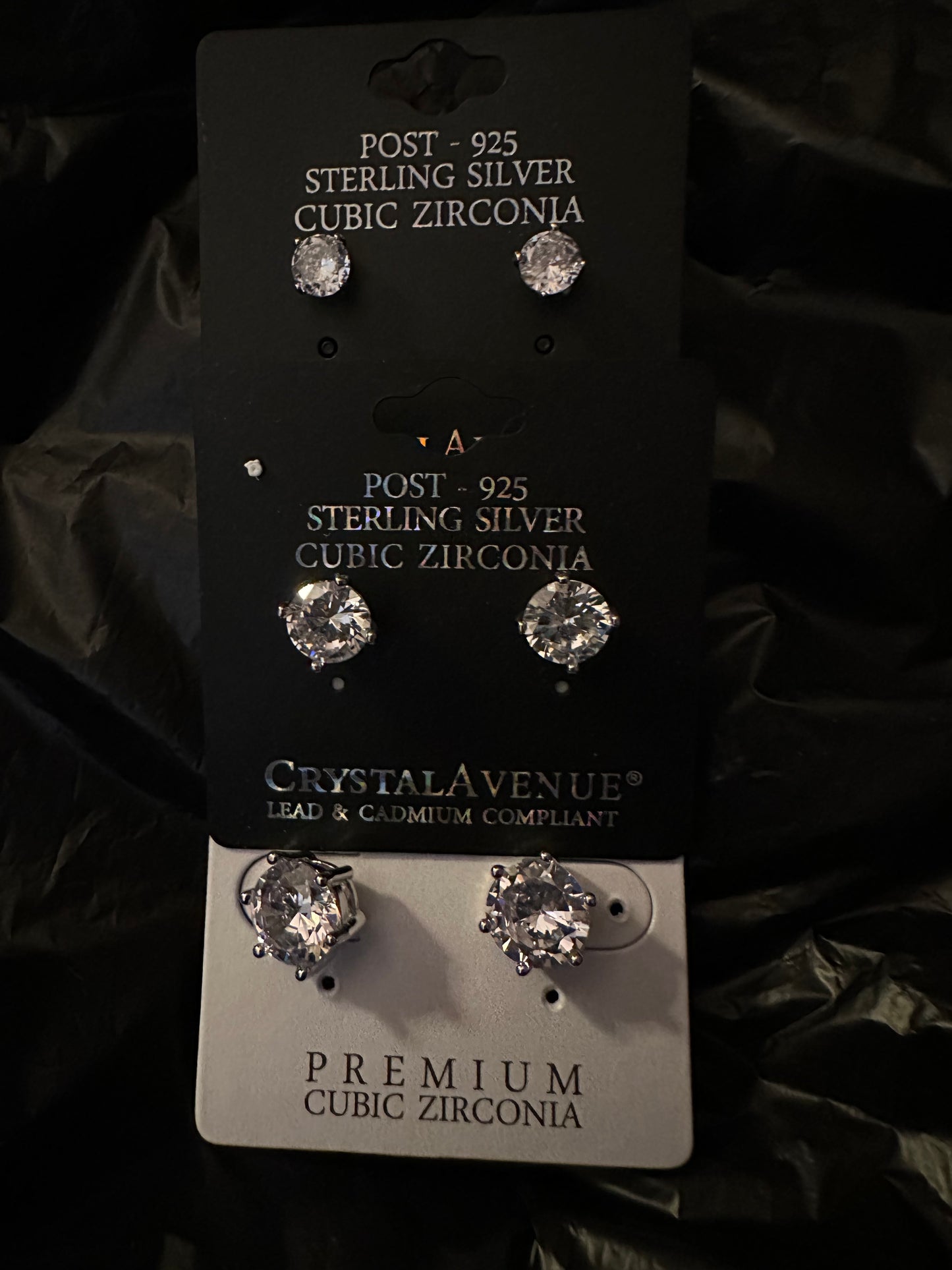 Round Premium Cubic Zirconia Stud Earrings