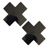 Dom Squad Black Wet Vinyl X Factor Nipple Cover Pasties