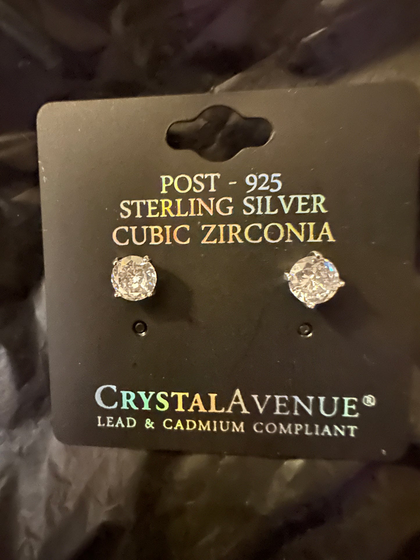 Round Premium Cubic Zirconia Stud Earrings