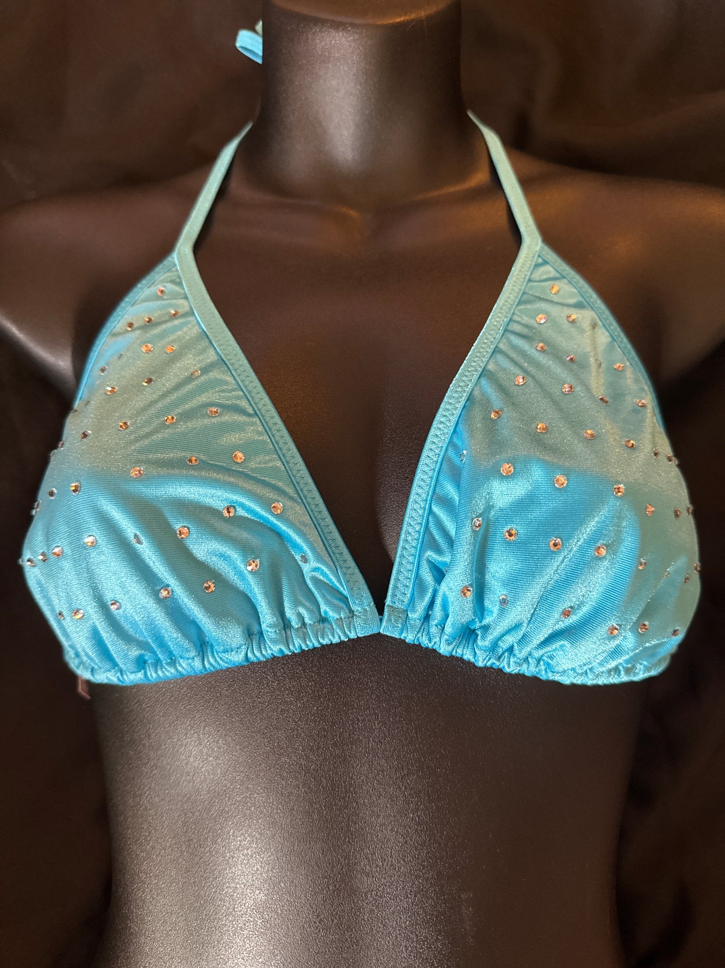 XL Rhinestone Triangle Bikini Top