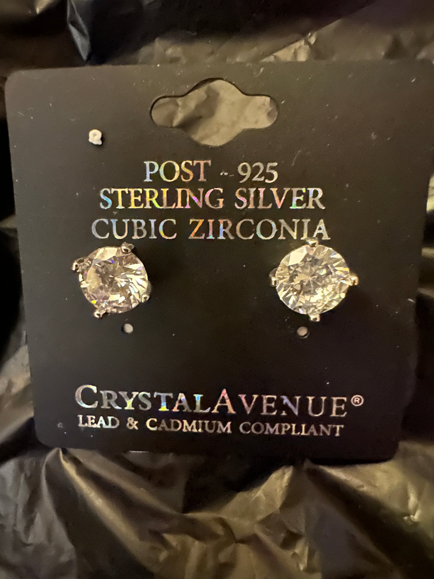Round Premium Cubic Zirconia Stud Earrings