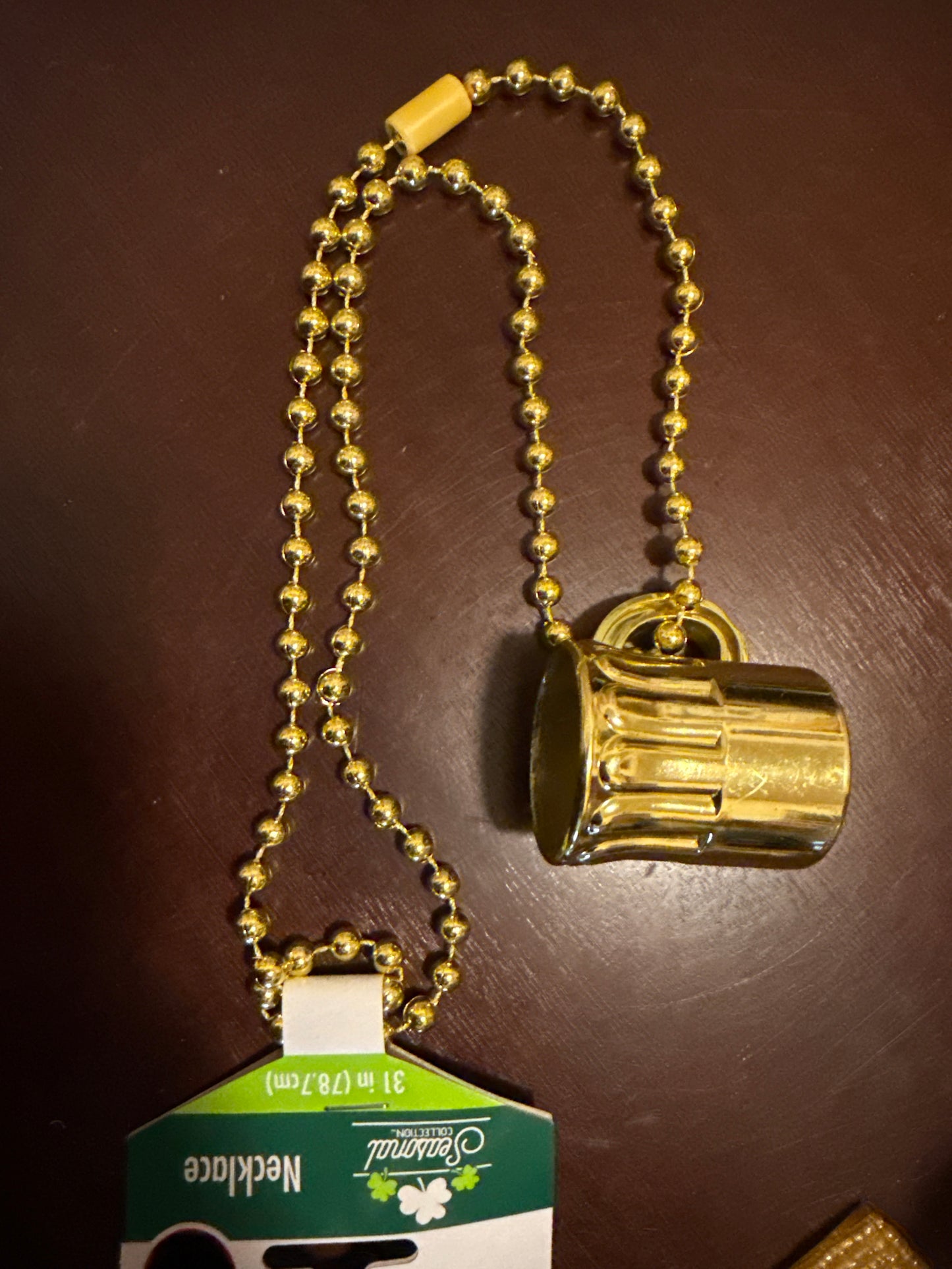 Bead Necklace with Shot Cup